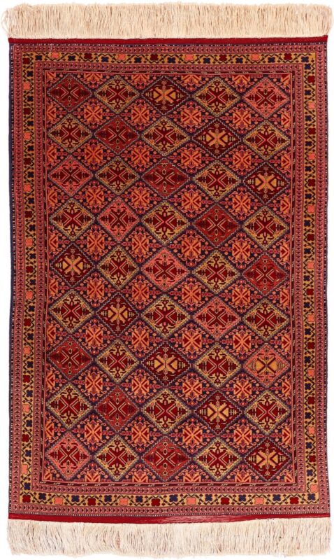 Afghan Oriental Rug 118 × 177 cm, Silk, hand-knotted Afghan Oriental Rug 118 × 177 cm, Silk, hand-knotted