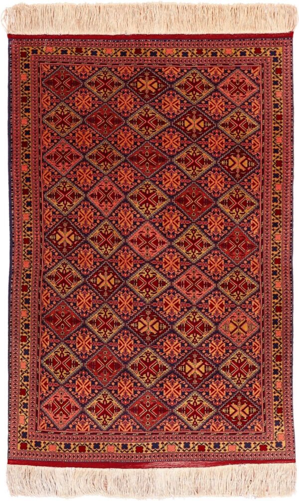 Afghan Oriental Rug 118 × 177 cm, Silk, hand-knotted Afghan Oriental Rug 118 × 177 cm, Silk, hand-knotted