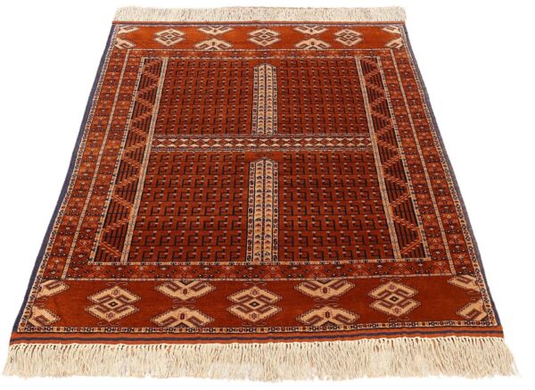 Afghan Oriental Rug 123 × 179 cm, Silk, hand-knotted, antique — view 2