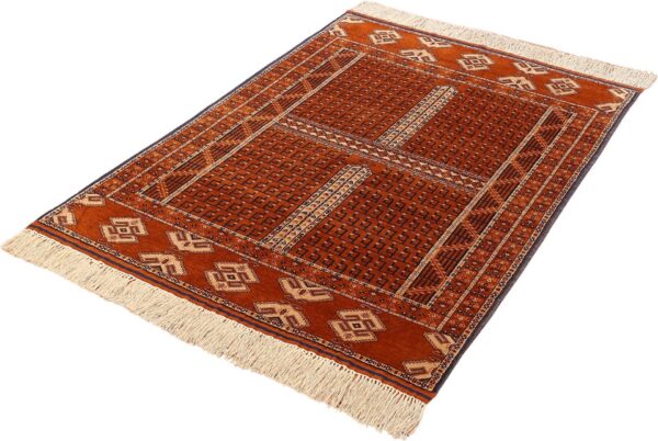 Afghan Oriental Rug 123 × 179 cm, Silk, hand-knotted, antique — view 3