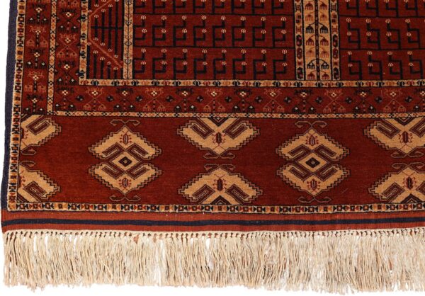 Afghan Oriental Rug 123 × 179 cm, Silk, hand-knotted, antique — view 5