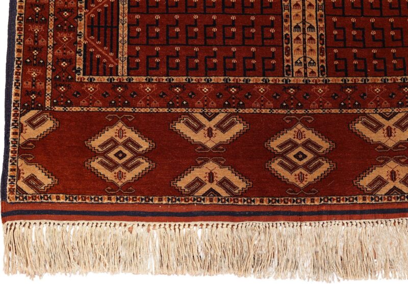 Afghan Oriental Rug 123 × 179 cm, Silk, hand-knotted, antique — view 5