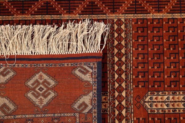 Afghan Oriental Rug 123 × 179 cm, Silk, hand-knotted, antique — view 7