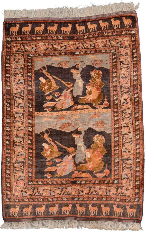 Afghan Oriental Rug 123 × 180 cm, Silk, hand-knotted