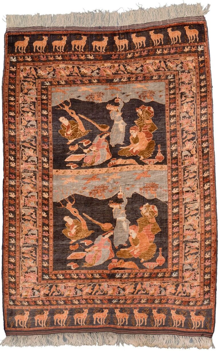 Afghan Oriental Rug 123 × 180 cm, Silk, hand-knotted