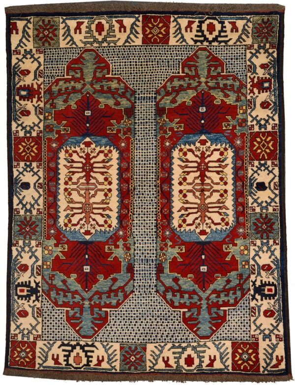 Afghan Oriental Rug 125 × 178 cm, Wool, hand-knotted, antique