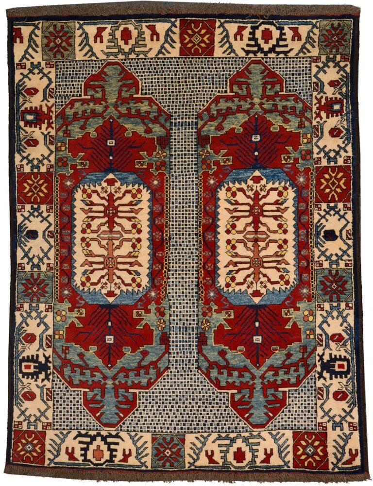 Afghan Oriental Rug 125 × 178 cm, Wool, hand-knotted, antique