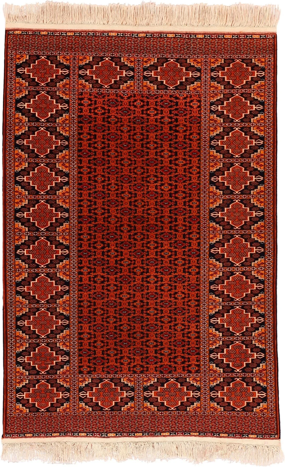 Afghan Oriental Rug 128 × 189 cm, Wool, hand-knotted, antique
