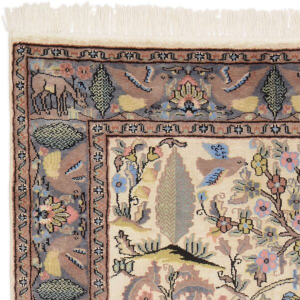 Agra Oriental Rug 125 × 185 cm, Wool and Silk, hand-knotted — view 6