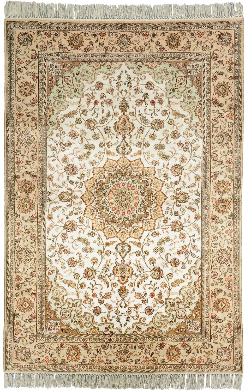 Qom Oriental Rug 121 × 180 cm, Silk, hand-knotted