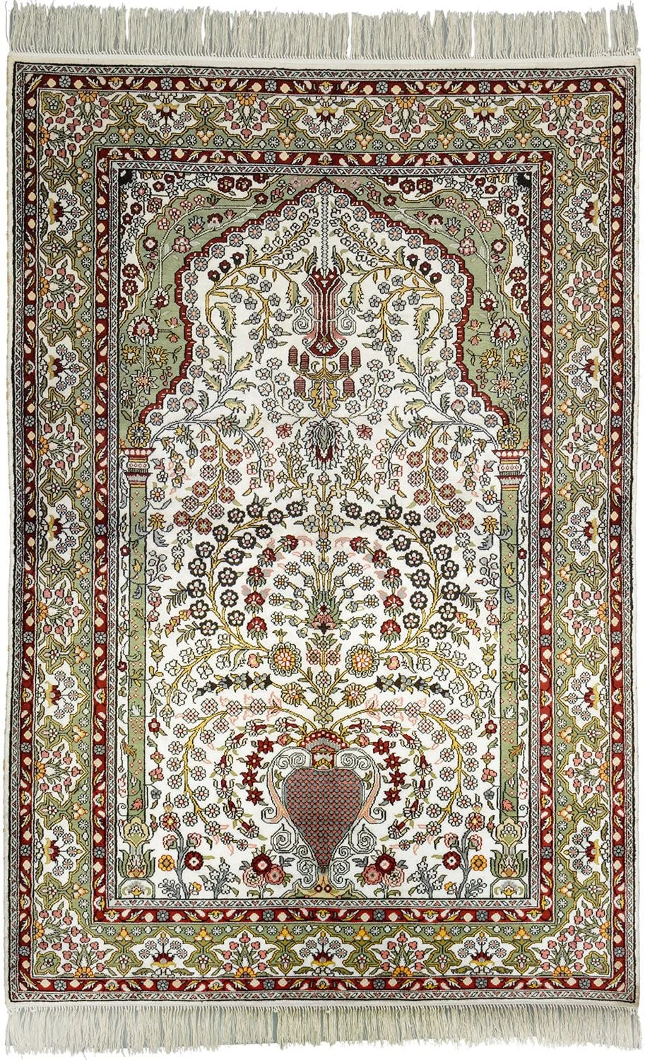 Qom Oriental Rug 121 × 183 cm, Silk, hand-knotted, exclusive