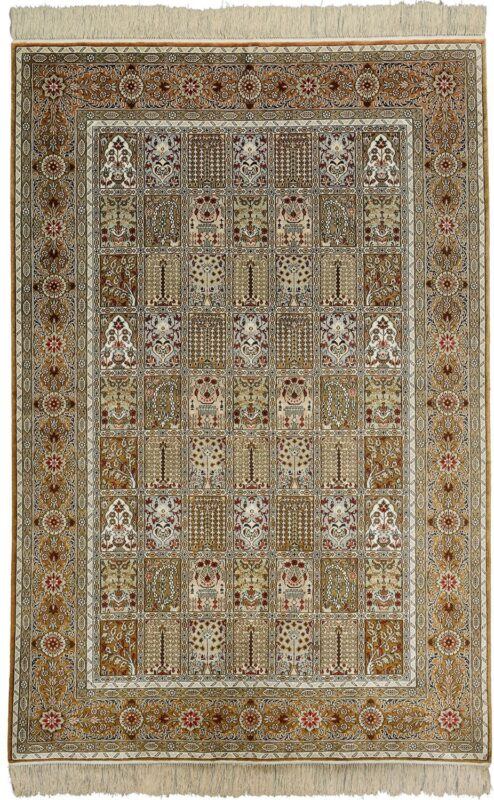 Qom Oriental Rug 123 × 186 cm, Silk, hand-knotted, exclusive Qom Oriental Rug 123 × 186 cm, Silk, hand-knotted, exclusive
