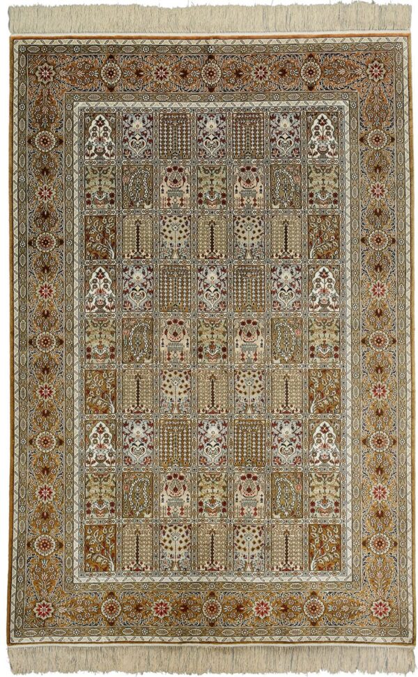 Qom Oriental Rug 123 × 186 cm, Silk, hand-knotted, exclusive Qom Oriental Rug 123 × 186 cm, Silk, hand-knotted, exclusive