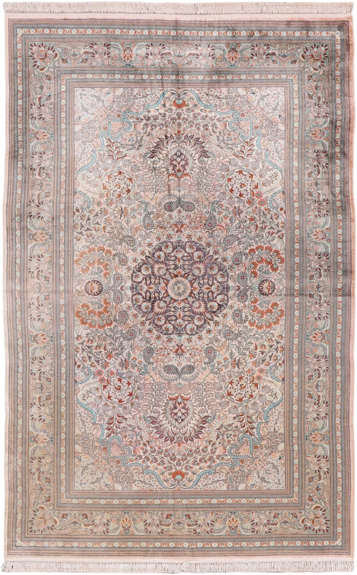 Qom Oriental Rug 155 × 240 cm, Silk, hand-knotted, exclusive