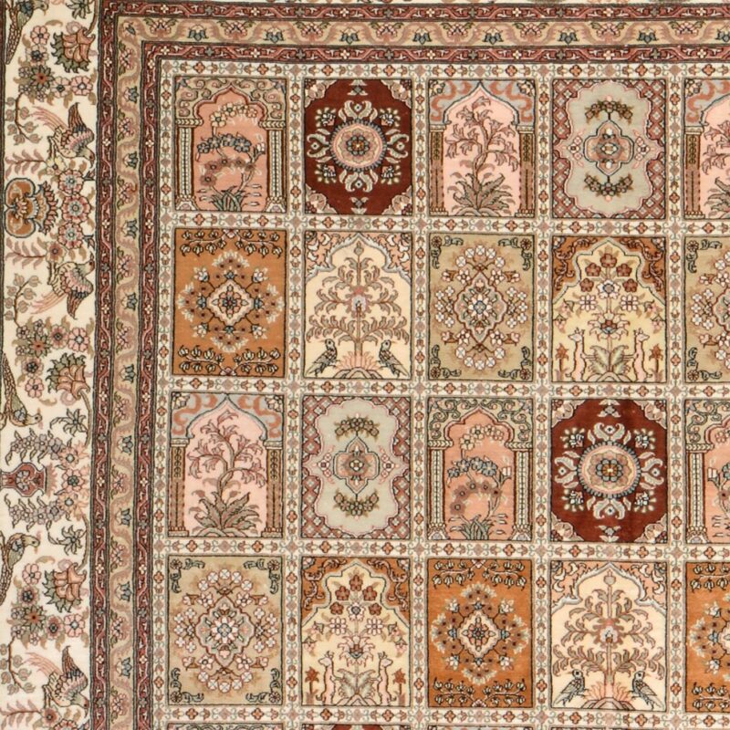 Qom Oriental Rug 157 × 245 cm, Silk, hand-knotted, very fine — view 4