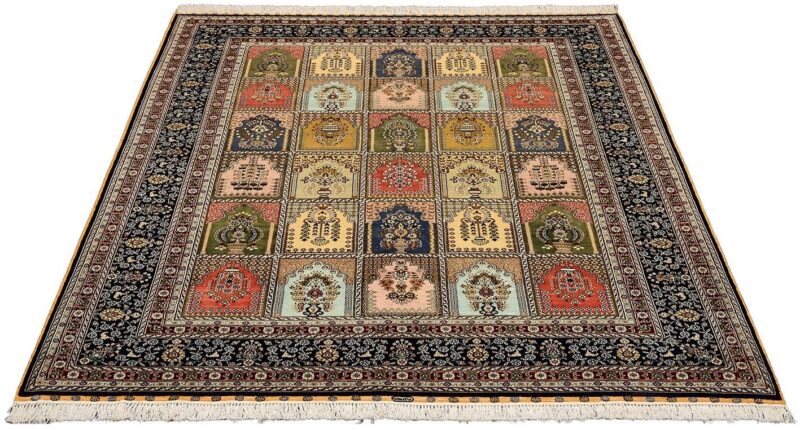 Qom Oriental Rug 172 × 235 cm, Silk, hand-knotted, silk sheen — view 2
