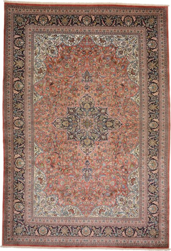 Qom Oriental Rug 202 × 302 cm, Silk, hand-knotted