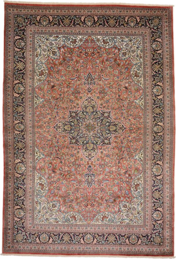 Qom Oriental Rug 202 × 302 cm, Silk, hand-knotted