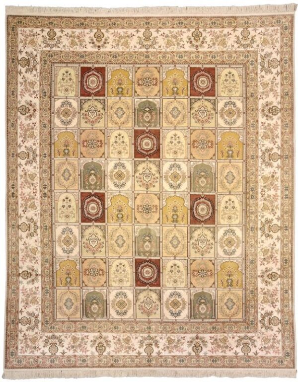 Qom Oriental Rug 245 × 302 cm, Silk, hand-knotted, exclusive