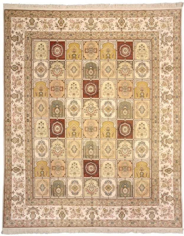 Qom Oriental Rug 245 × 302 cm, Silk, hand-knotted, exclusive