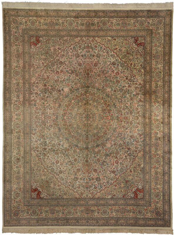 Qom Oriental Rug 275 × 370 cm, Silk, hand-knotted, exclusive