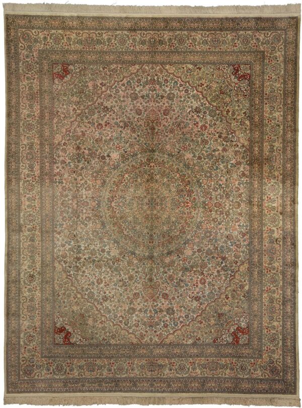 Qom Oriental Rug 275 × 370 cm, Silk, hand-knotted, exclusive