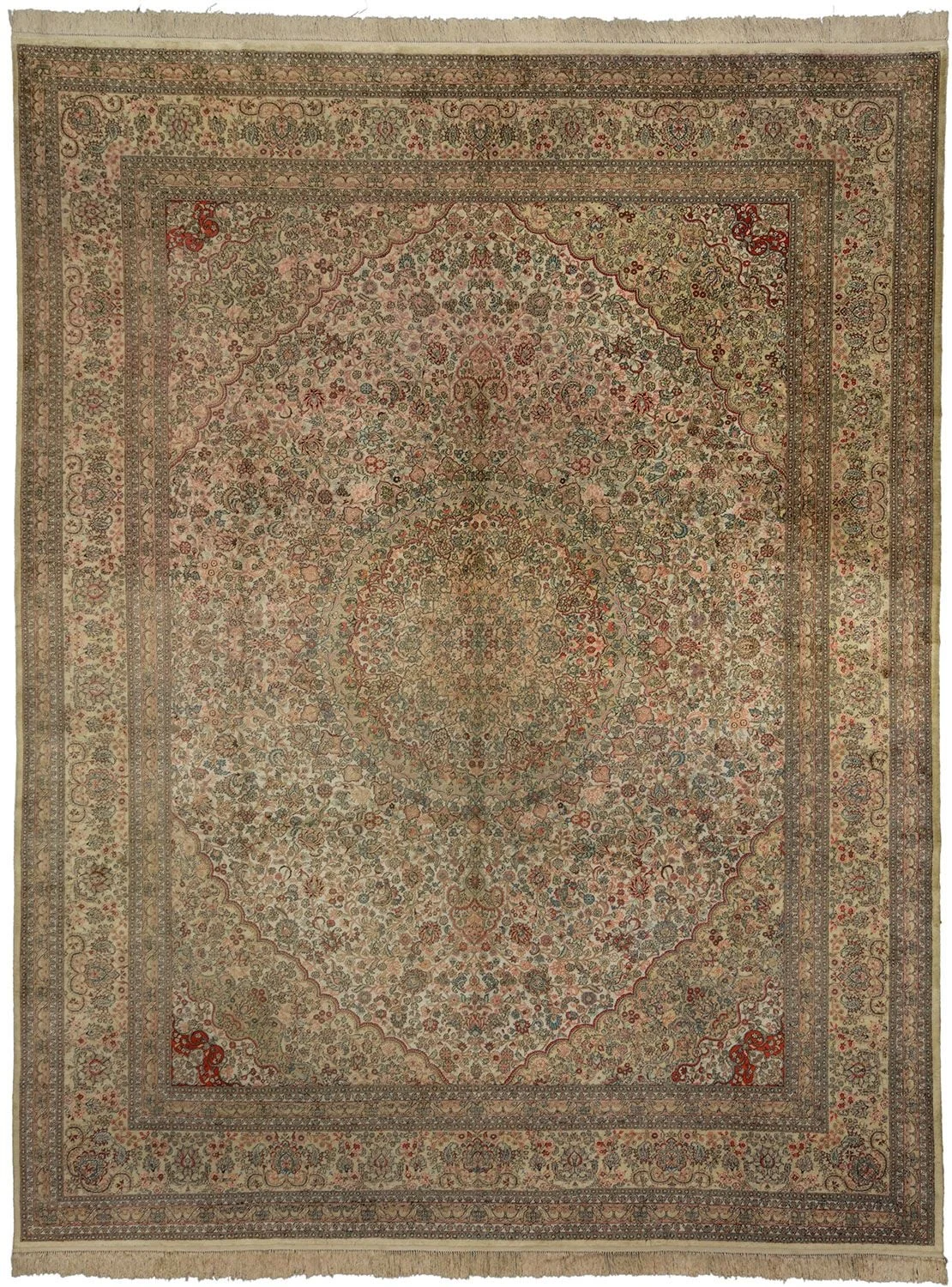 Qom Oriental Rug 275 × 370 cm, Silk, hand-knotted, exclusive