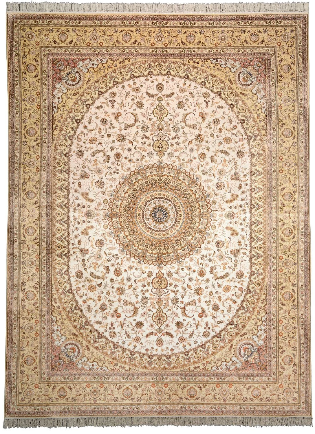 Qom Oriental Rug 276 × 364 cm, Silk, hand-knotted, luxury
