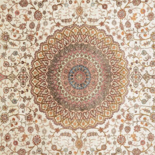 Qom Oriental Rug 280 × 355 cm, Silk, hand-knotted — view 4