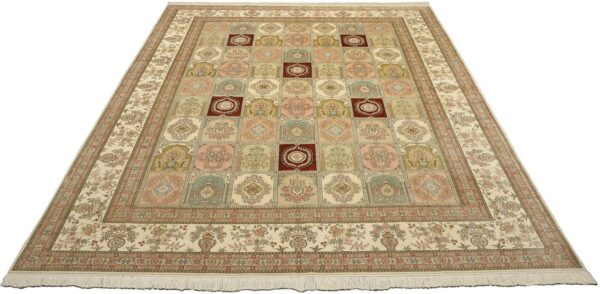 Qom Oriental Rug 280 × 360 cm, Silk, hand-knotted — view 2