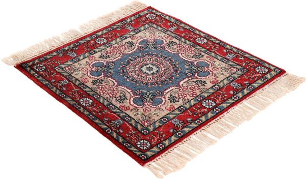 Qom Oriental Rug 45 × 45 cm, Silk, hand-knotted — view 4 Qom Oriental Rug 45 × 45 cm, Silk, hand-knotted — view 4