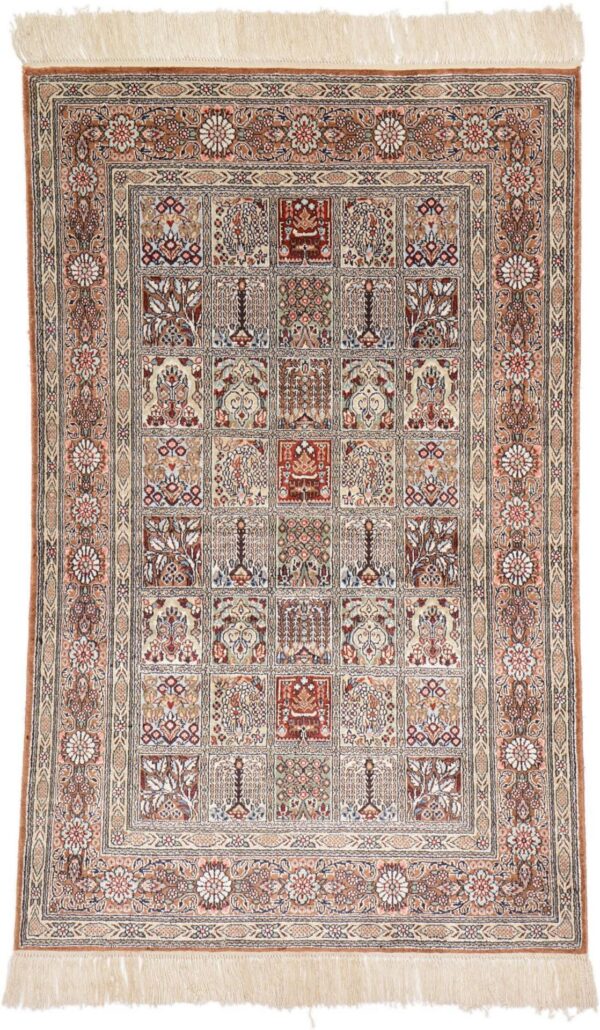 Qom Oriental Rug 76 × 122 cm, Silk, hand-knotted, exclusive Qom Oriental Rug 76 × 122 cm, Silk, hand-knotted, exclusive