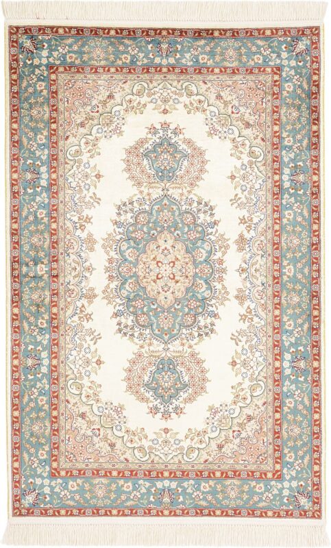 Qom Oriental Rug 78 × 121 cm, Silk, hand-knotted