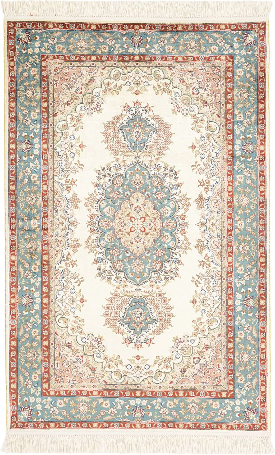 Qom Oriental Rug 78 × 121 cm, Silk, hand-knotted