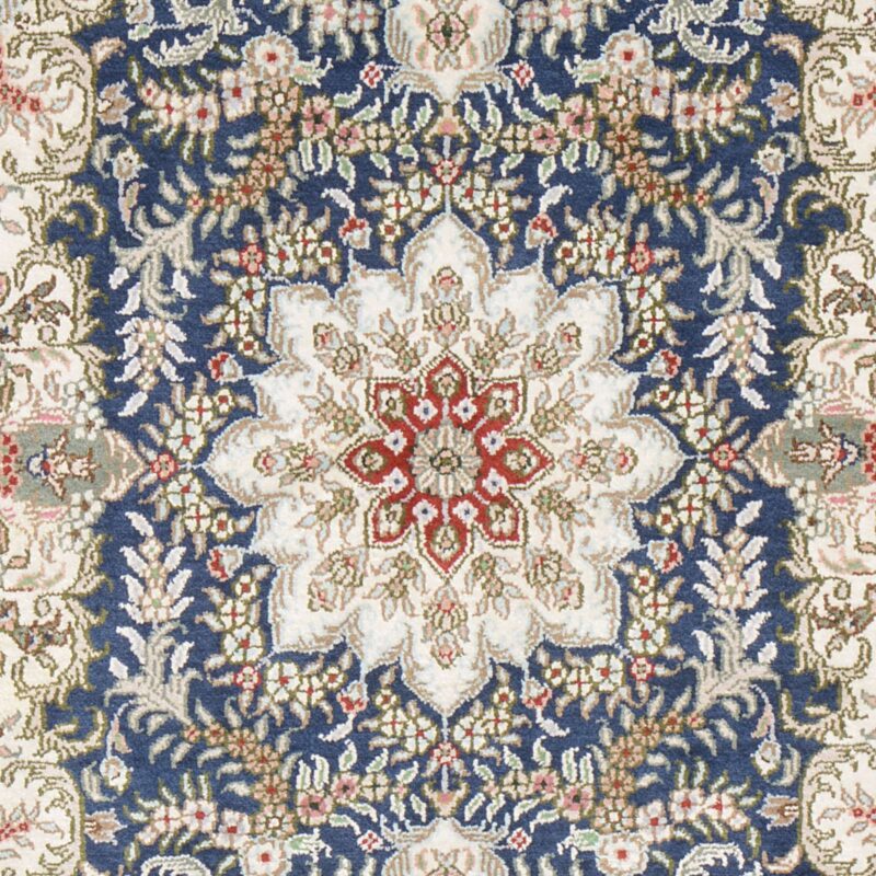 Qom Oriental Rug 80 × 124 cm, Silk, Multicolor, hand-knotted — view 4