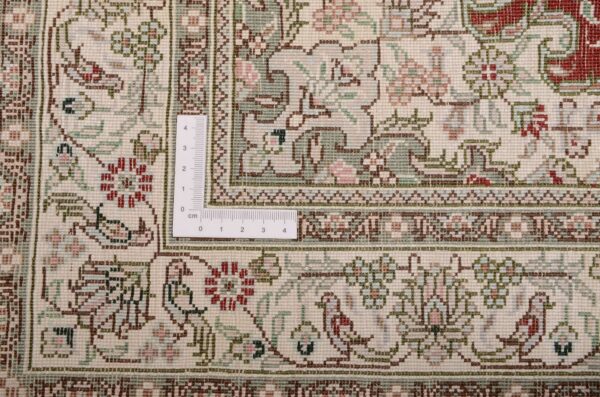 Qom Oriental Rug 80 × 124 cm, Silk, Red/Orange, hand-knotted — view 3