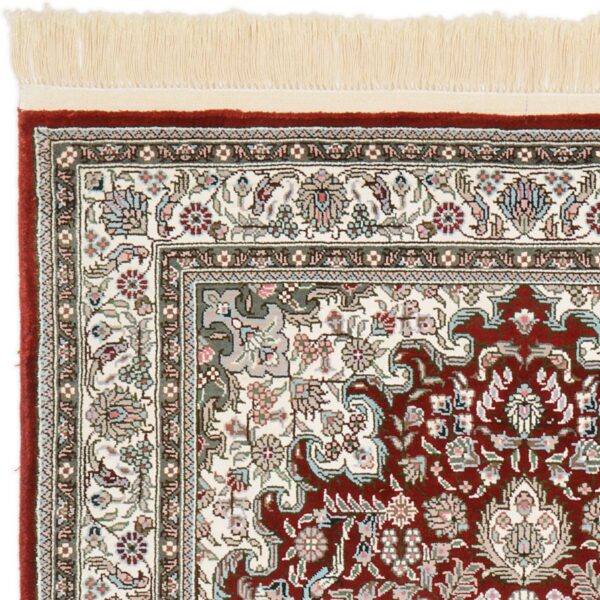 Qom Oriental Rug 80 × 124 cm, Silk, Red/Orange, hand-knotted — view 5