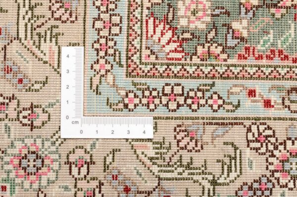 Qom Oriental Rug 80 × 124 cm, Silk, Red/Orange, hand-knotted — view 3