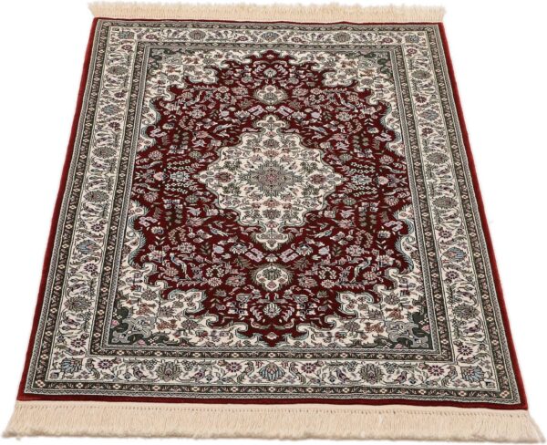 Qom Oriental Rug 80 × 124 cm, Silk, Red/Orange, hand-knotted — view 2