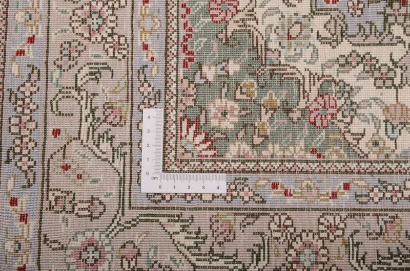 Qom Oriental Rug 80 × 124 cm, Silk, Red/Orange, hand-knotted, exclusive — view 3