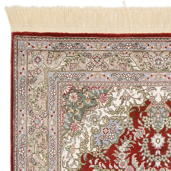 Qom Oriental Rug 80 × 124 cm, Silk, Red/Orange, hand-knotted, exclusive — view 5