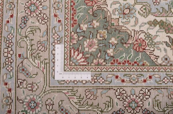 Qom Oriental Rug 80 × 124 cm, Silk, Red/Orange, hand-knotted, exclusive — view 3