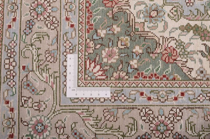 Qom Oriental Rug 80 × 124 cm, Silk, Red/Orange, hand-knotted, exclusive — view 3