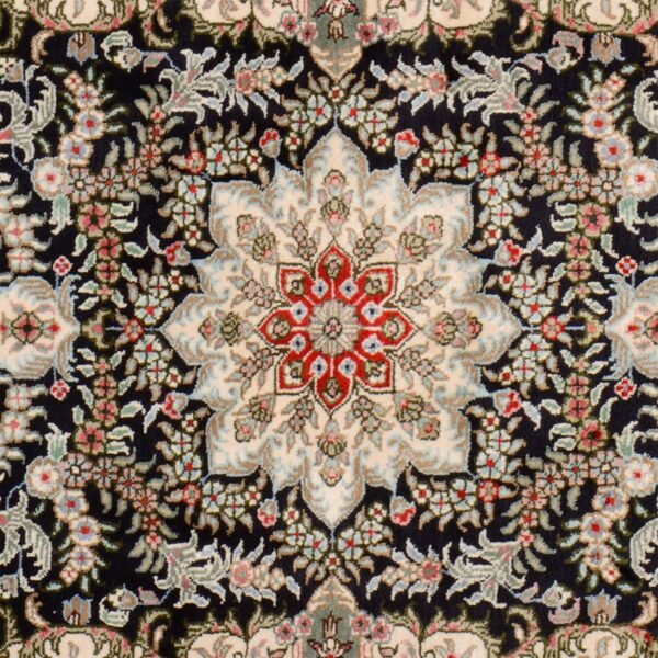 Qom Oriental Rug 80 × 124 cm, Silk, Multicolor, hand-knotted, exclusive — view 4