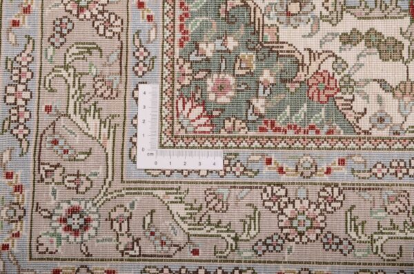 Qom Oriental Rug 80 × 124 cm, Silk, Red/Orange, hand-knotted, exclusive — view 3