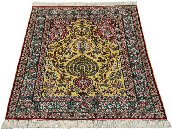 Qom Oriental Rug 91 × 152 cm, Silk, hand-knotted, exclusive — view 2