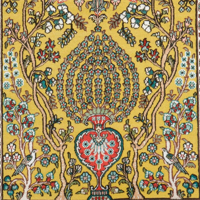 Qom Oriental Rug 91 × 152 cm, Silk, hand-knotted, exclusive — view 4