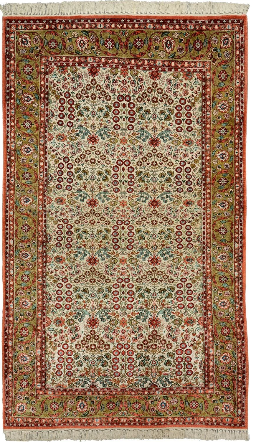 Qom Oriental Rug 91 × 157 cm, Wool, hand-knotted