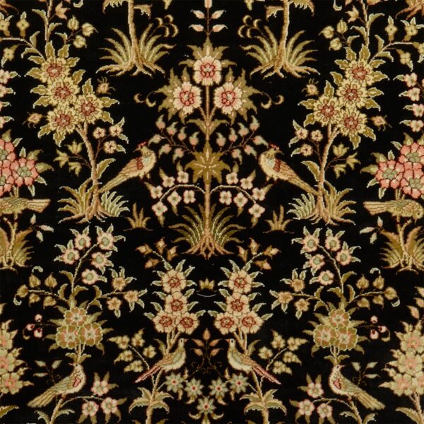 Qom Oriental Rug 93 × 155 cm, Silk, hand-knotted, exclusive — view 4 Qom Oriental Rug 93 × 155 cm, Silk, hand-knotted, exclusive — view 4