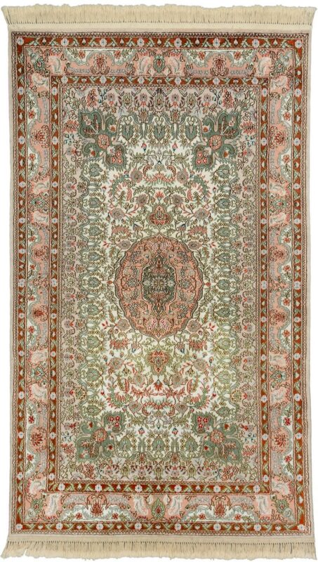 Qom Oriental Rug 94 × 154 cm, Silk, hand-knotted, exclusive
